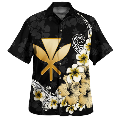 Hawaii Hawaiian Shirt Kanaka Turtle Gold Tropical