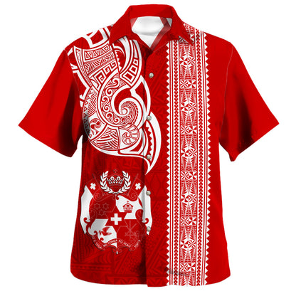 Tonga Hawaiian Shirt Polynesia Ngatu Tribal Tattoo