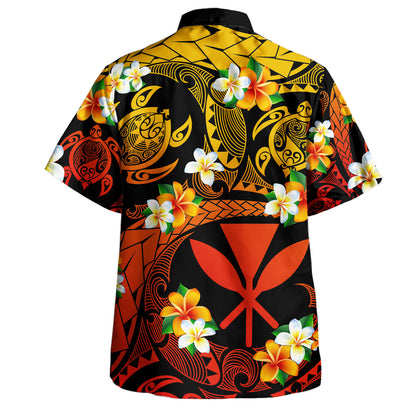 Hawaii Hawaiian Shirt Kanaka Tribal Polynesian Plumeria Flower