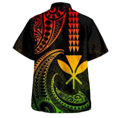 Hawaii Hawaiian Shirt Kanaka Polynesian Tribal Wave Kakau Style