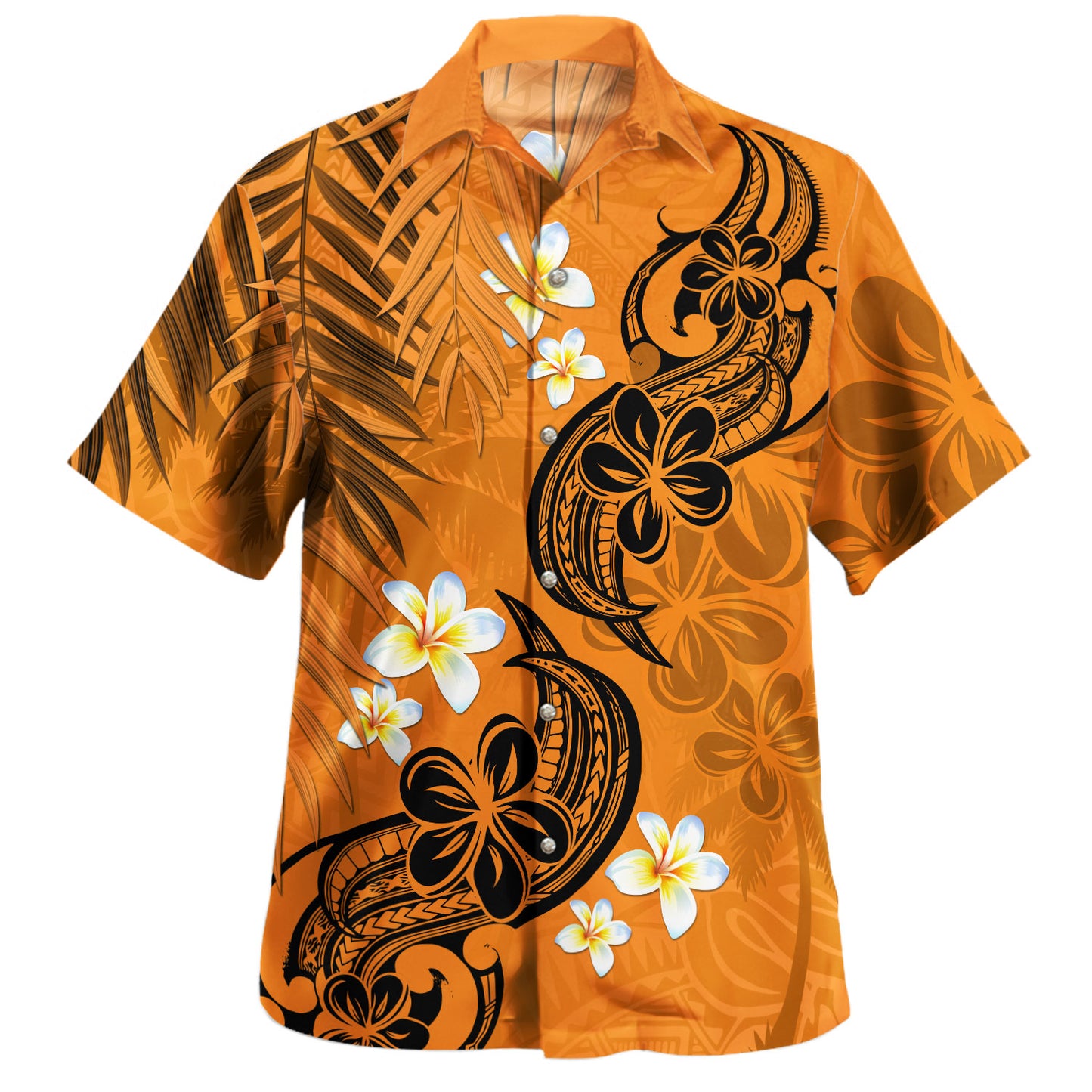 Polynesia Combo Dress And Shirt Tribal Floral And Leaf