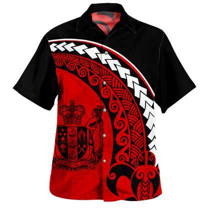 New Zealand Hawaiian Shirt Turtle Polynesian Tribal Coat Of Arms