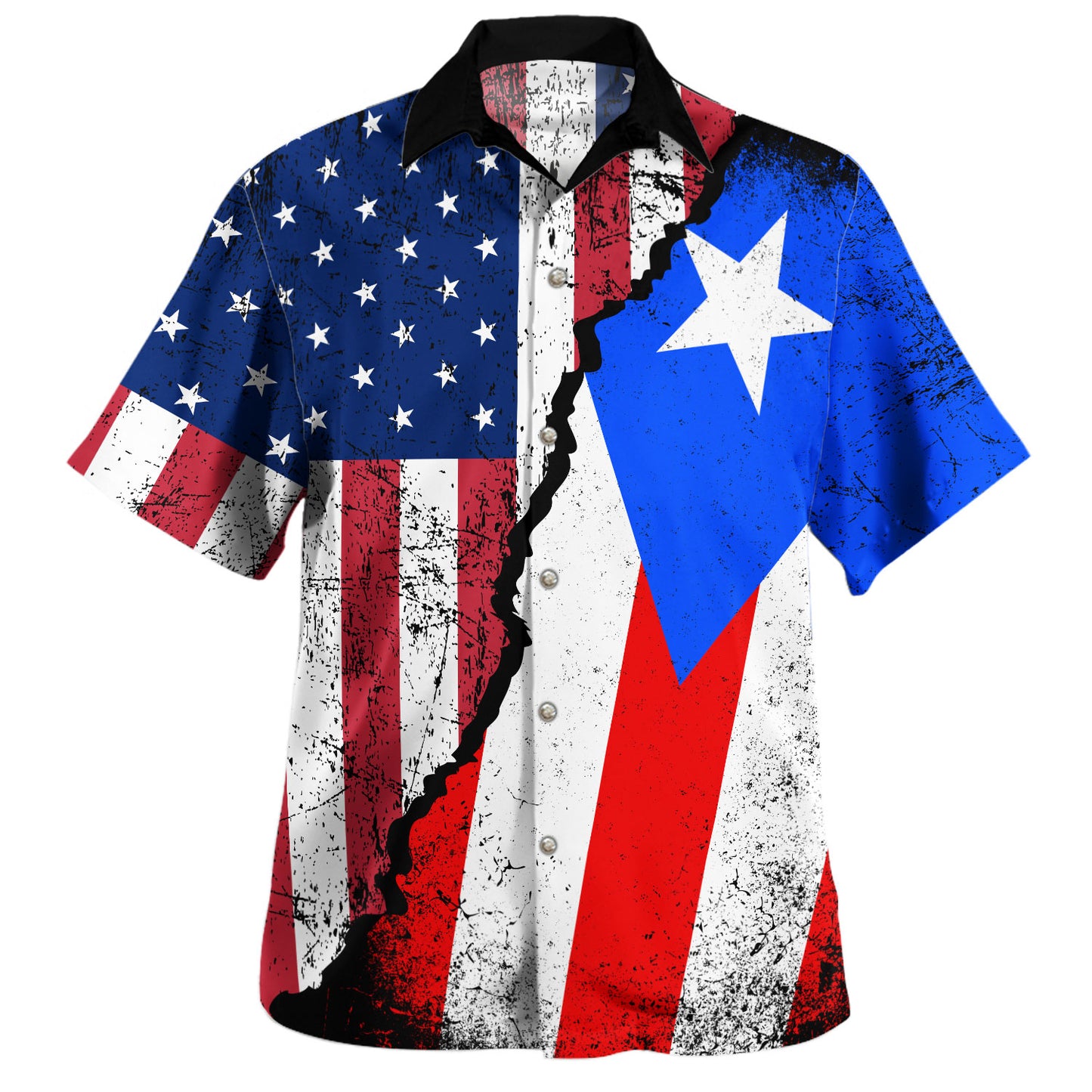 Puerto Rico Hawaiian Shirt American Unity Style