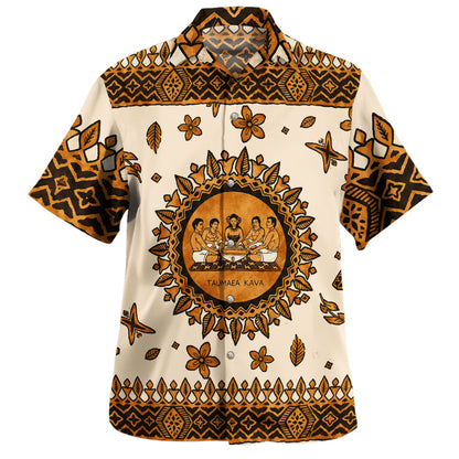 Tonga Hawaiian Shirt Taumafa Kava Ceremony Tapa Heritage Style