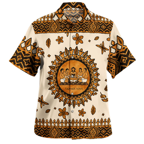 Tonga Hawaiian Shirt Taumafa Kava Ceremony Tapa Heritage Style