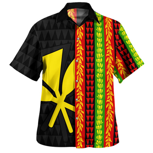 Hawaii Hawaiian Shirt Flag Tribal Stripe Island Pride Style