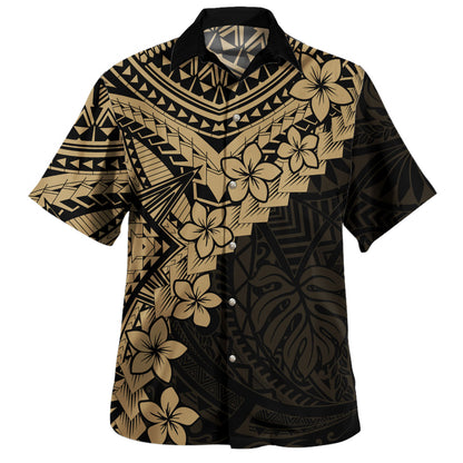 Hawaii Combo Dress And Shirt Monochrome Polynesian Tribal Bloom