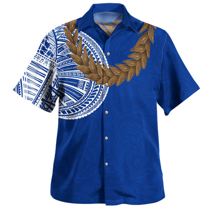 Samoa Hawaiian Shirt Tattoo Roman Reigns With Ula Fala Style Brown