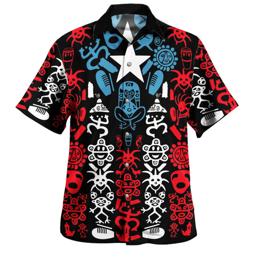 Puerto Rico Hawaiian Shirt Taino Flag