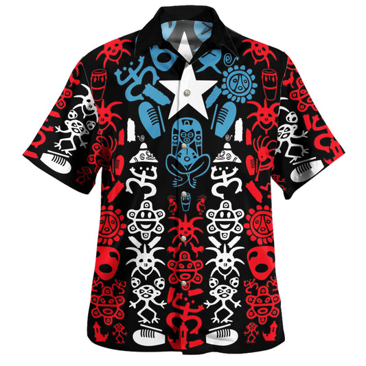 Puerto Rico Hawaiian Shirt Taino Flag