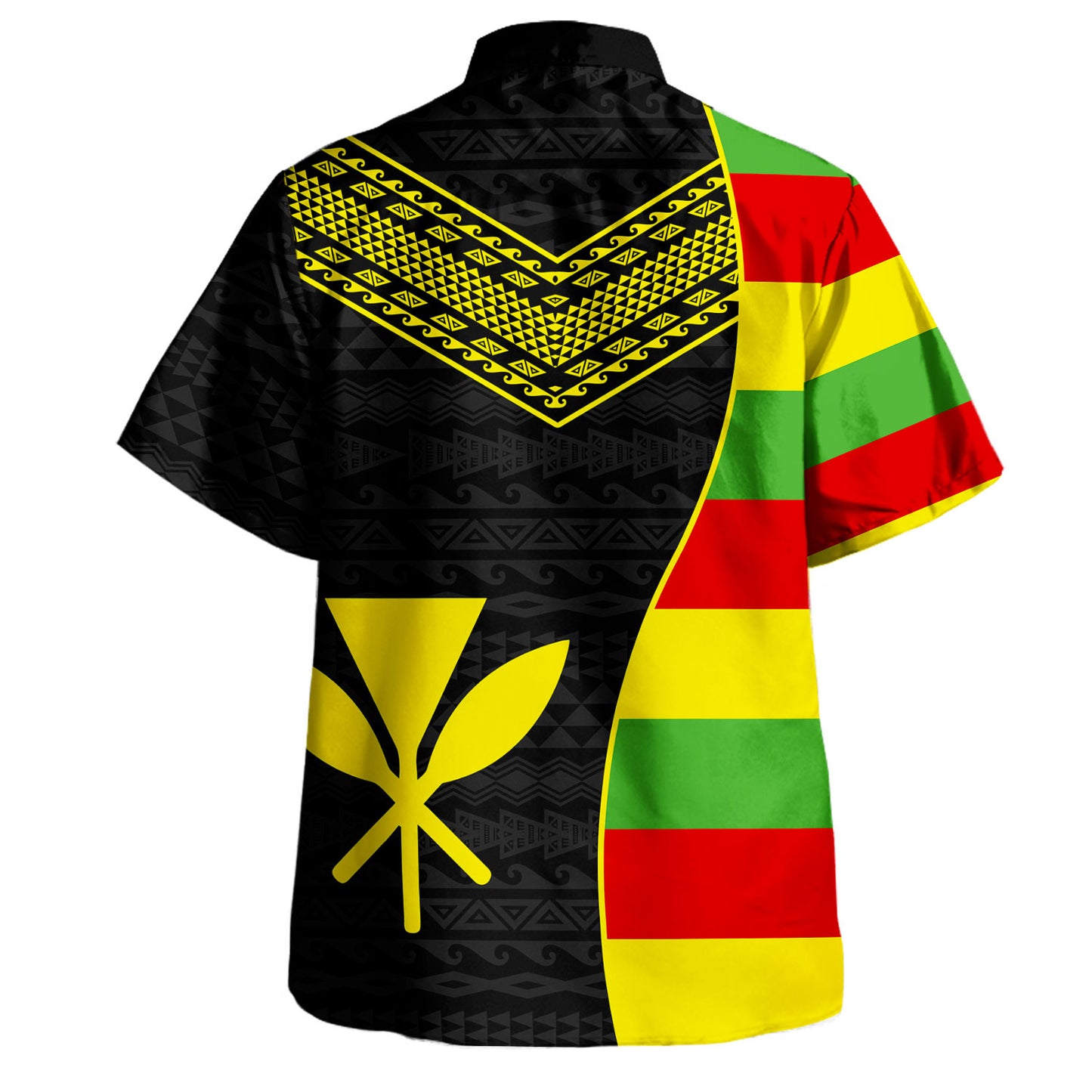 Hawaii Hawaiian Shirt Kanaka Flag Polynesian Tribal Half Style