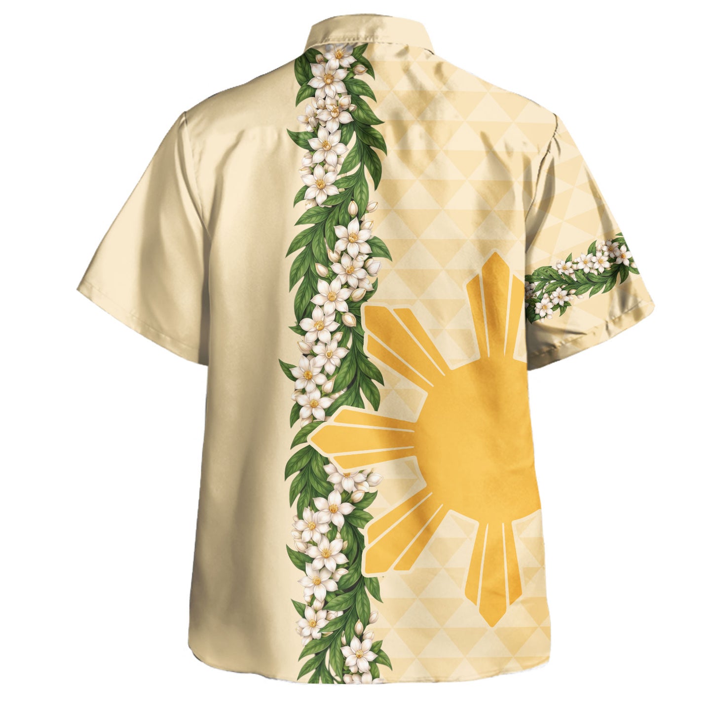 Philippines Filipinos Combo Dress And Shirt Sampaguita Flower Sun Pattern Island Style