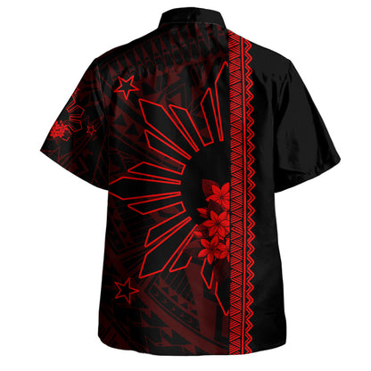 Philippines Filipinos Hawaiian Shirt Star Sunburst Floral Tribal Style
