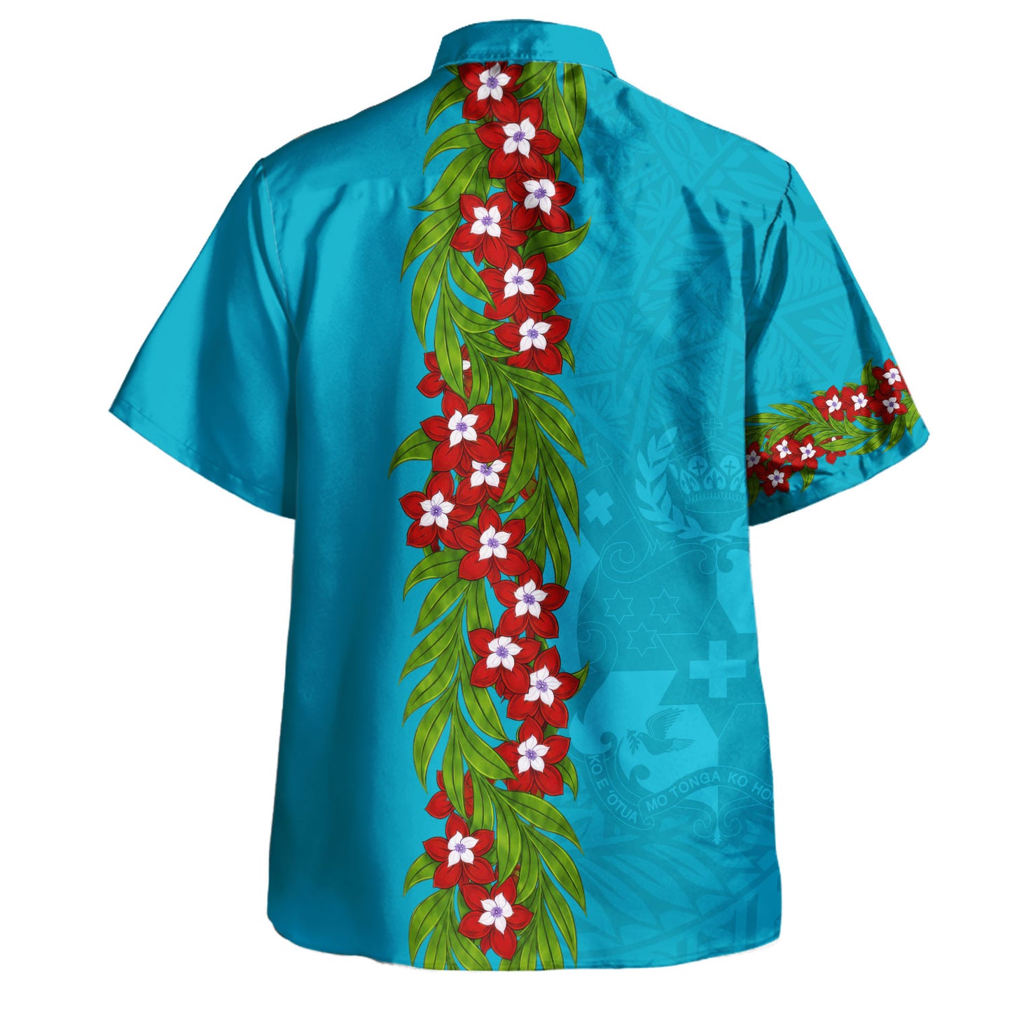 Tonga Hawaiian Shirt Heilala Floral Ngatu Pattern Island Style