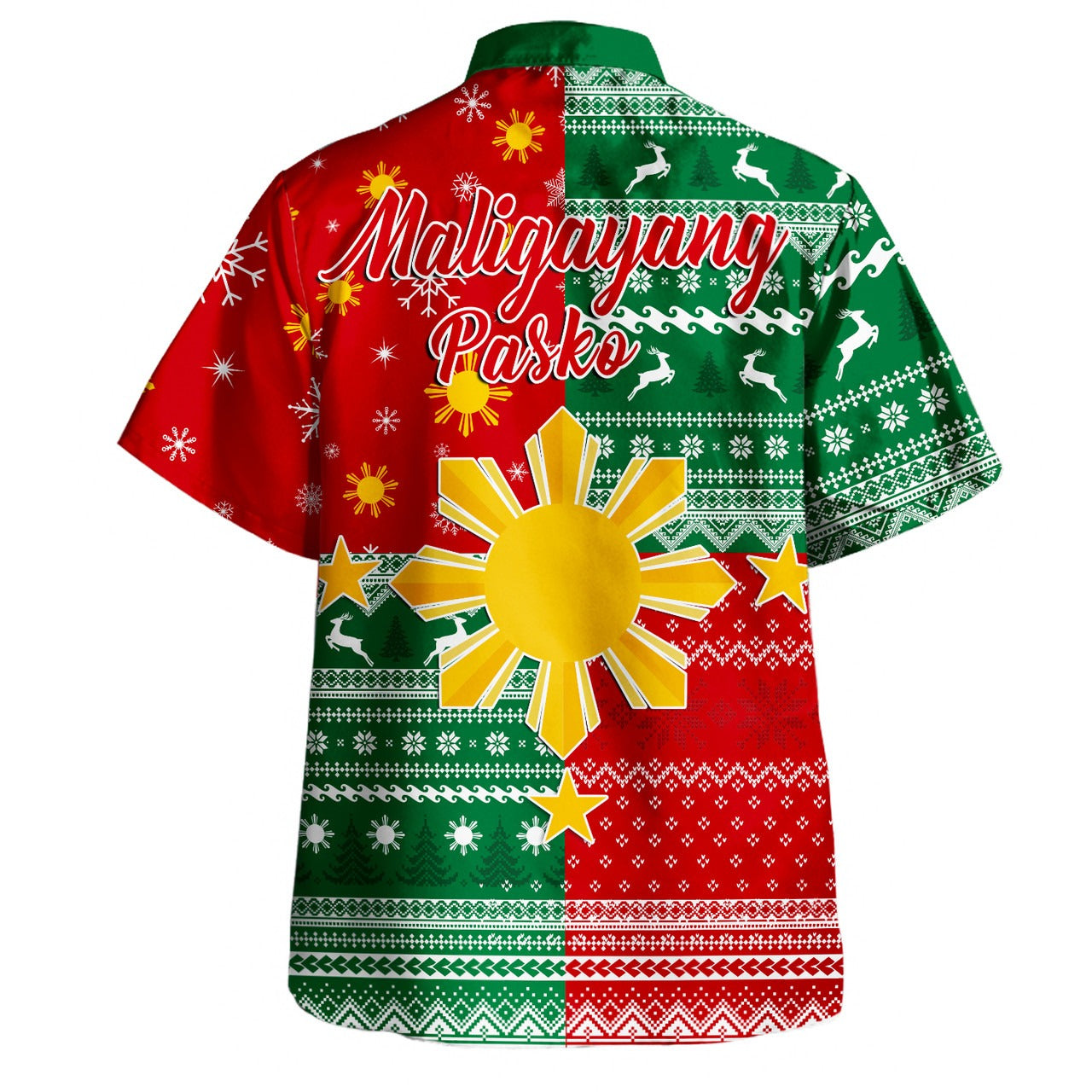 Philippines Filipinos Hawaiian Shirt Santa Christmas Pattern Sun Style