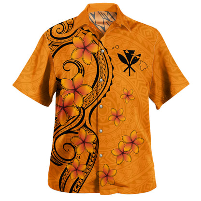 Hawaii Combo Dress And Shirt Tribal Tattoo Polynesia Plumeria Flower