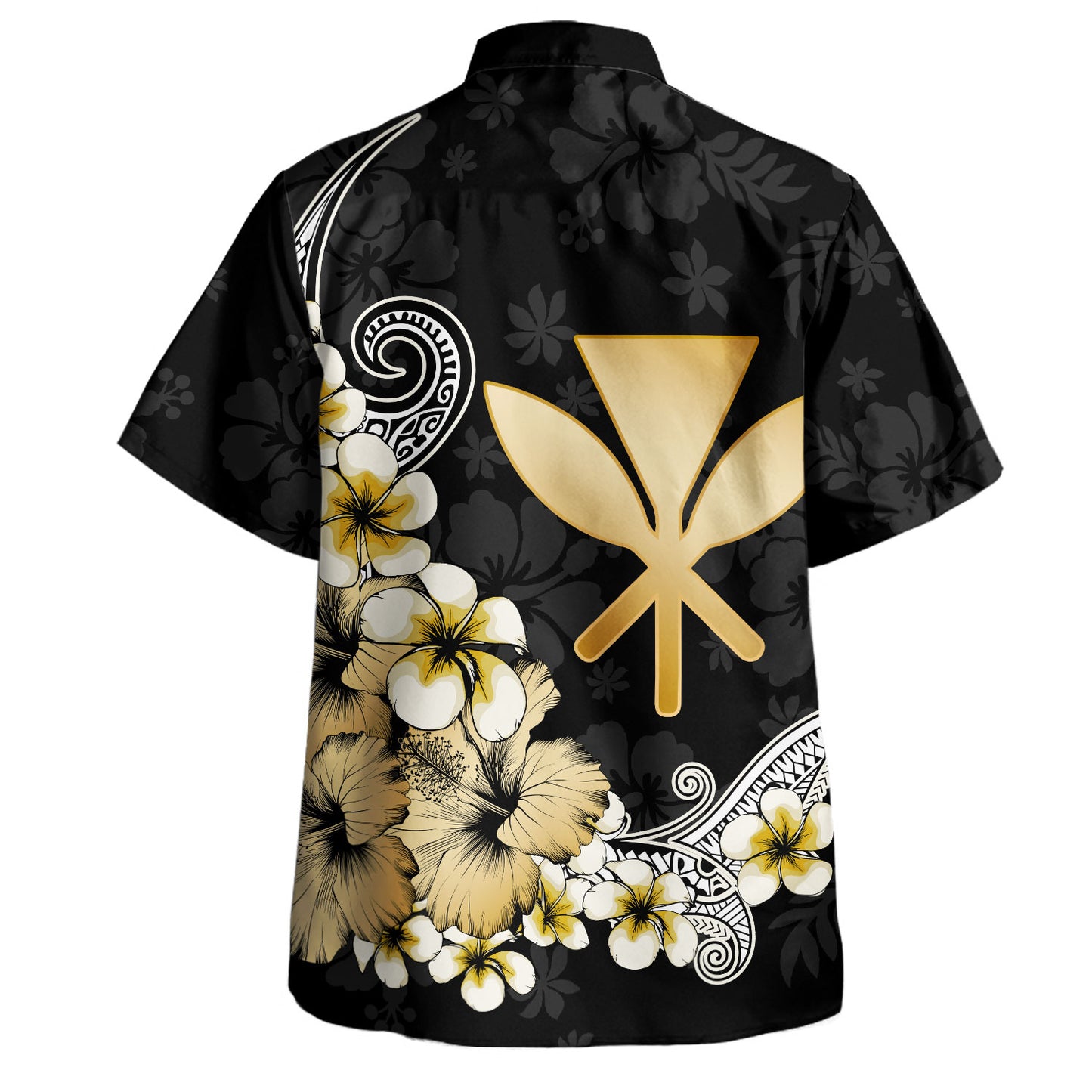 Hawaii Hawaiian Shirt Kanaka Turtle Gold Tropical