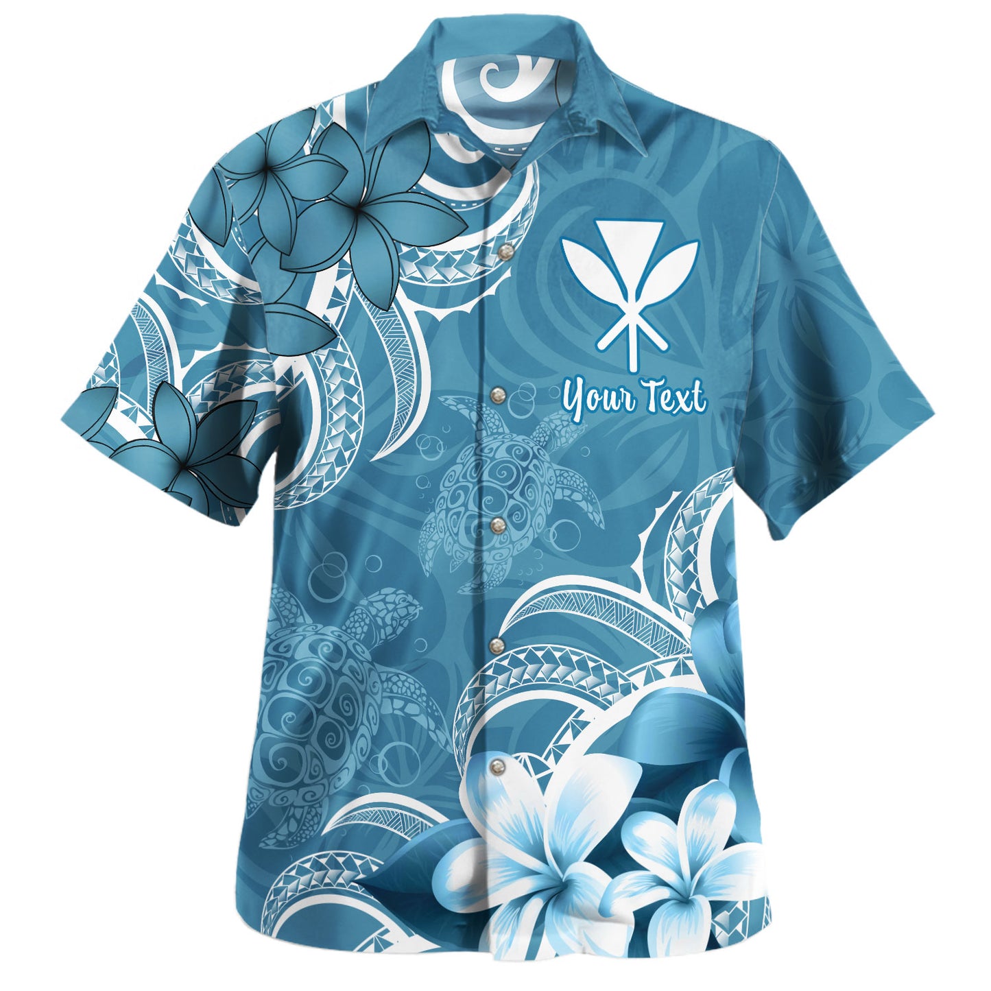 Hawaii Hawaiian Shirt Kanaka Maoli Turtle Plumeria Tribal Style