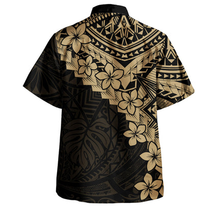 Hawaii Hawaiian Shirt Monochrome Polynesian Tribal Bloom