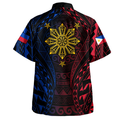 Philippines Filipinos Hawaiian Shirt Sun Flag Tribal Tattoo Pattern