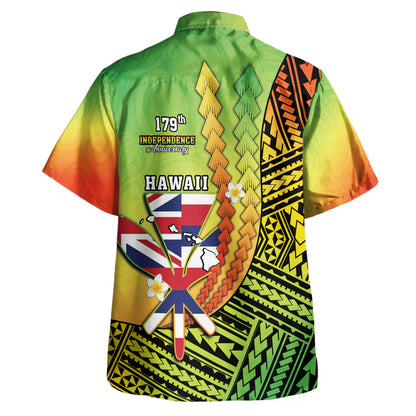 Hawaii Polynesian Short Sleeve Shirt - Hawaii Independence Day Polynesian Cullture