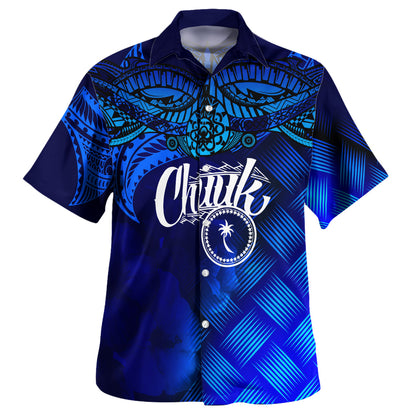 Guam Hawaiian Shirt - Flag Color With Traditional Patterns