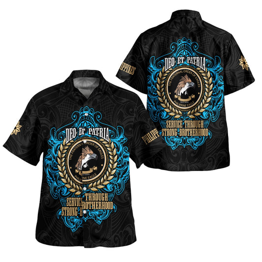 Philippines Hawaiian Shirt - Philippine Eagles Ornament Vintage Style
