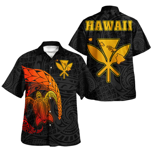 Hawaii Polynesian Turtle Tropical Short Sleeve Shirt