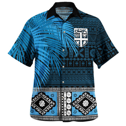 Fiji Combo Dress And Shirt Coat Of Arms Bula Special Fabric Leaves