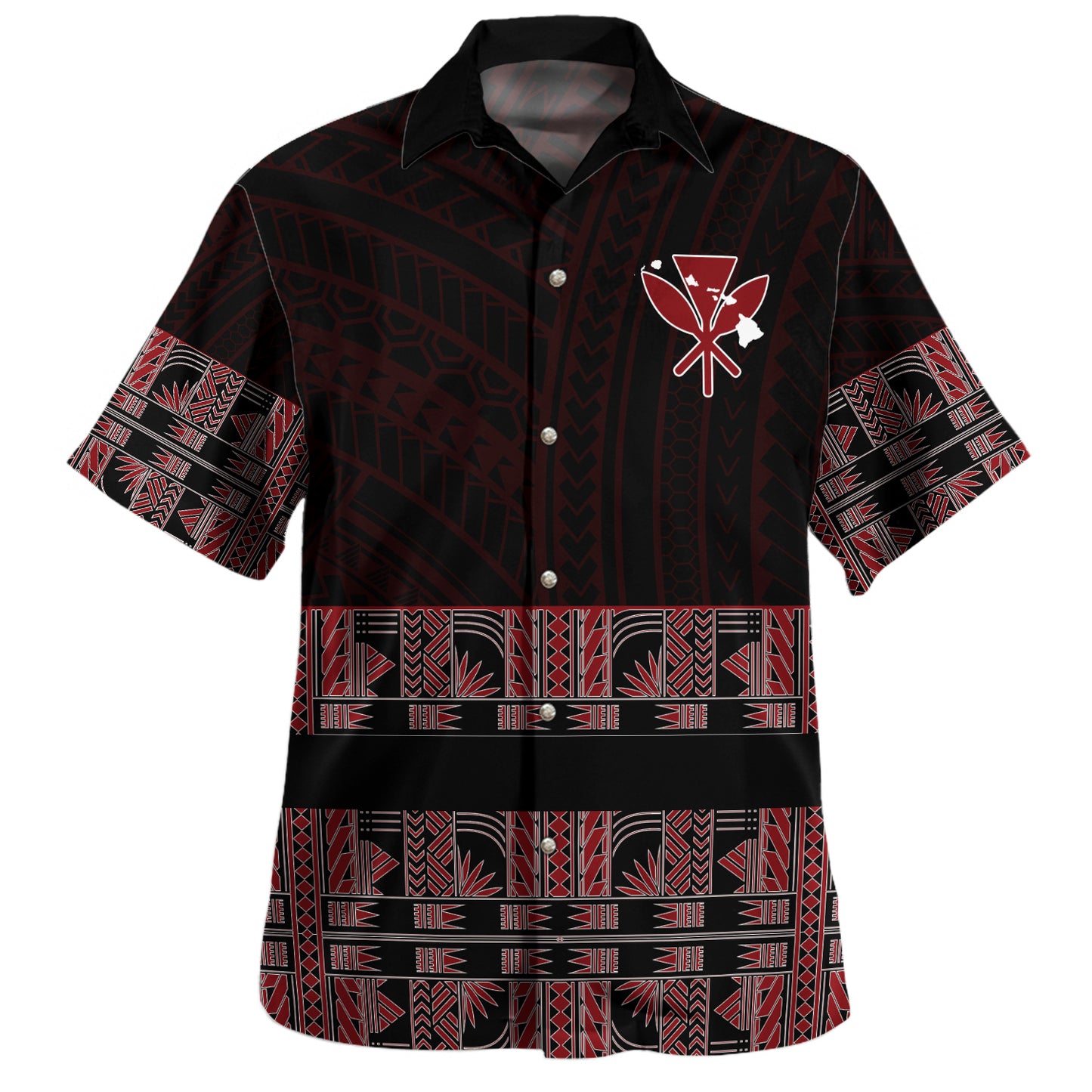 HawaiiCombo Off Shoulder Long Dress And Shirt Kanaka And Map Polynesia Tattoo