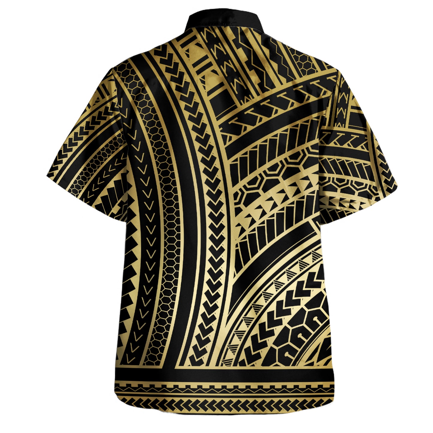 Polynesian Hawaiian Shirt Polynesia Pattern Gold