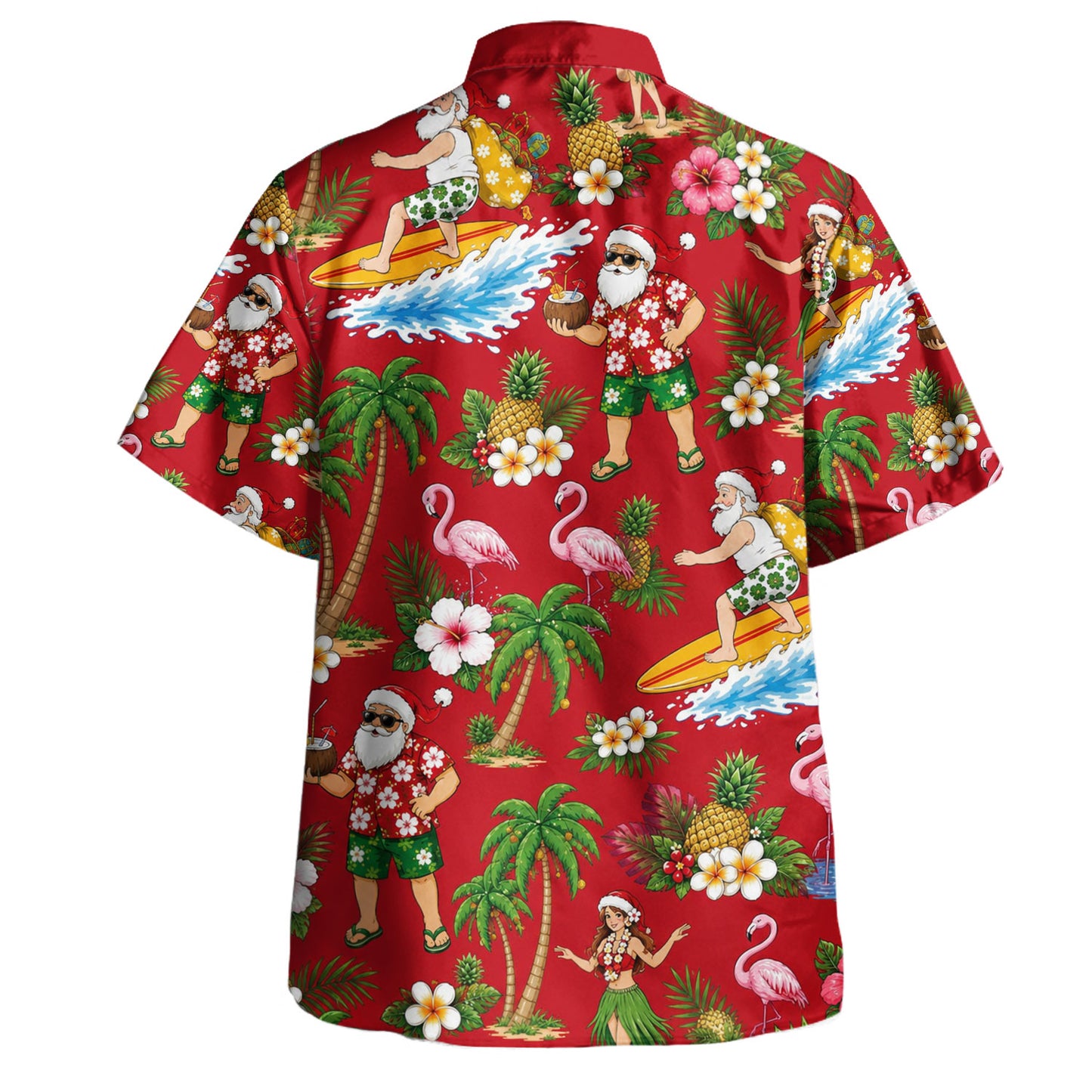 Hawaii Hawaiian Shirt Tropical Santa Holiday Style