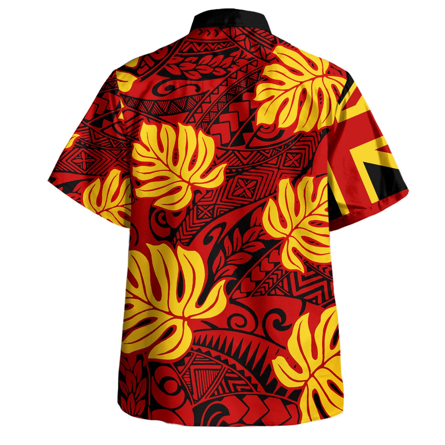 Hawaii Hawaiian Shirt Tribal Polynesia Flag Fabric Leaves