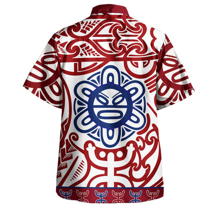 Puerto Rico Hawaiian Shirt Coqui Pride Flag Taino Tribal Style