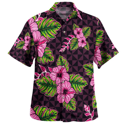 Hawaii Combo Dress And Shirt Nesian Islands Pinka Hibiscus