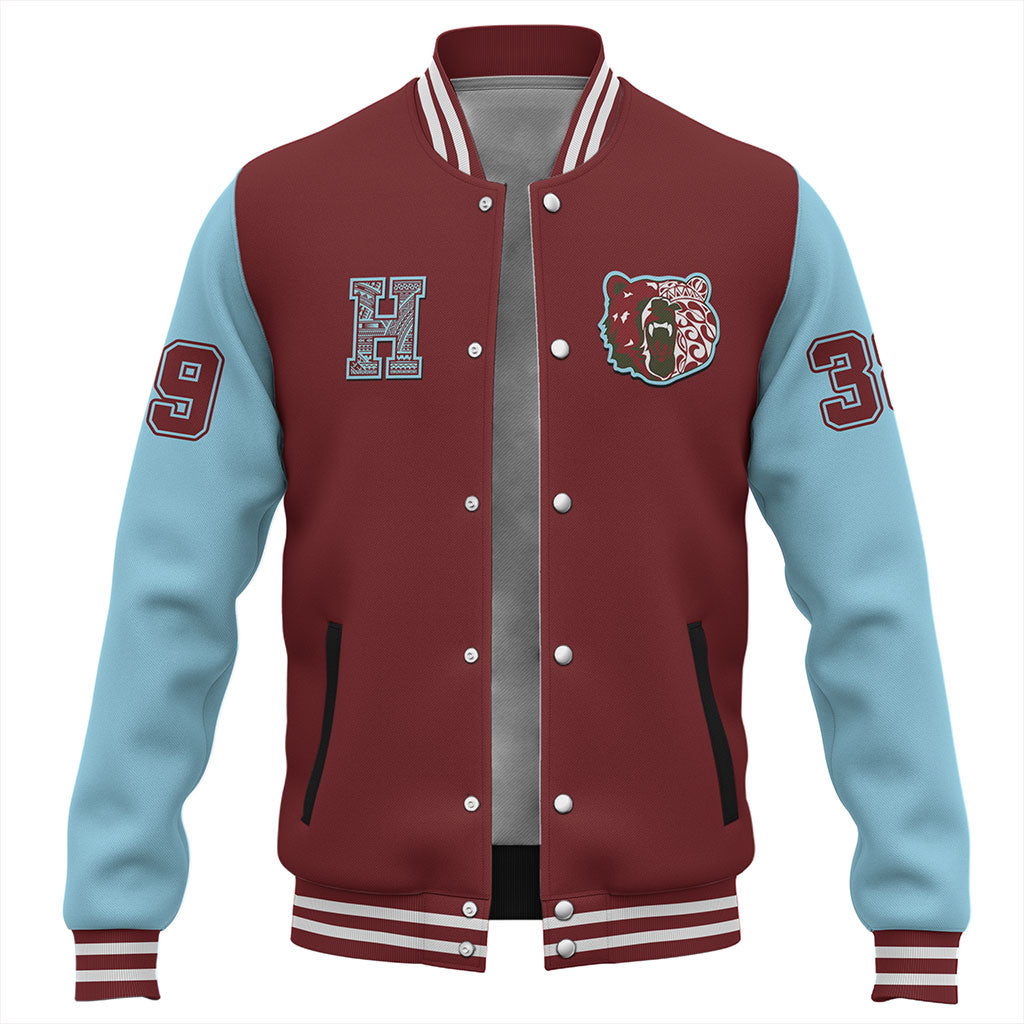 Hawaii Baseball Jacket Henry Perrine Baldwin High School Polynesian Letters Style