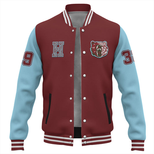 Hawaii Baseball Jacket Henry Perrine Baldwin High School Polynesian Letters Style