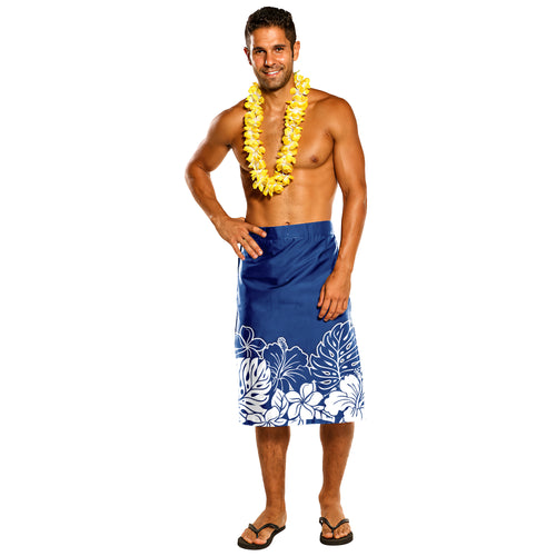 Polynesian Lavalava Hibiscus Blue Tropical