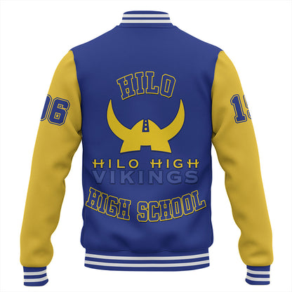 Hawaii Baseball Jacket Hilo High School Polynesian Letters Style
