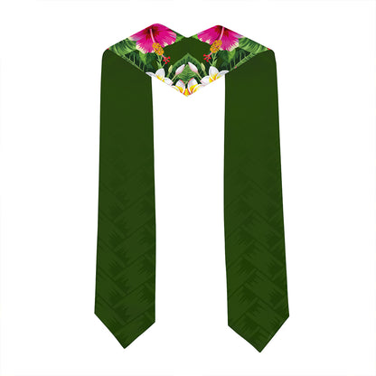 Hawaii Graduation Stole Custom Honokaʻa High & Intermediate School Class 2026 Tropical Hibiscus Island Style