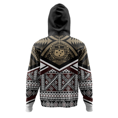 Samoa Hoodie - Samoa Masi Dobby Coat Of Arms Hoodie