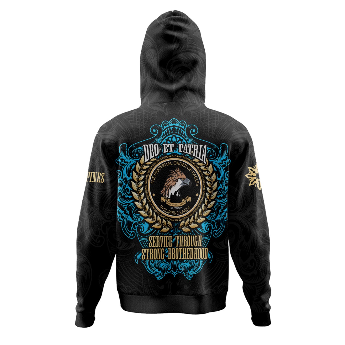Philippines Hoodie - Philippine Eagles Ornament Vintage Style