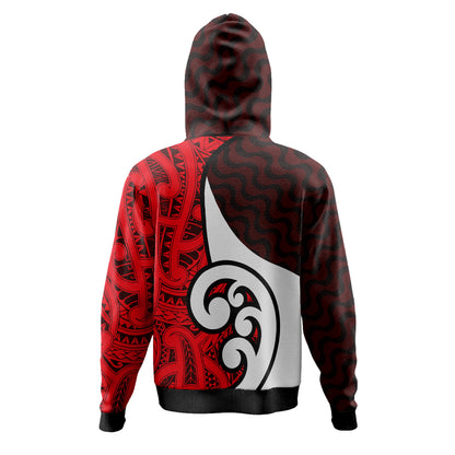 New Zealand Hoodie - Custom Flag of the United Tribes of New Zealand Waitangi Day
