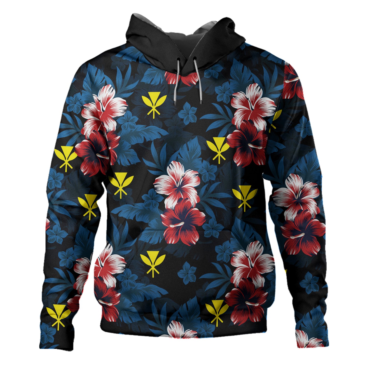 Hawaii Hoodie Kanaka Islands Pattern Floral