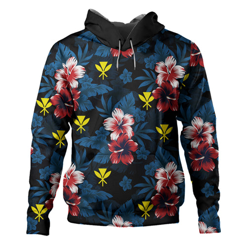 Hawaii Hoodie Kanaka Islands Pattern Floral