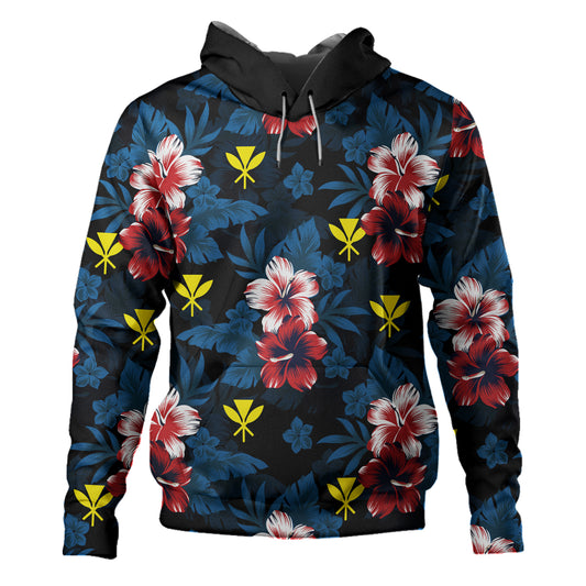 Hawaii Hoodie Kanaka Islands Pattern Floral