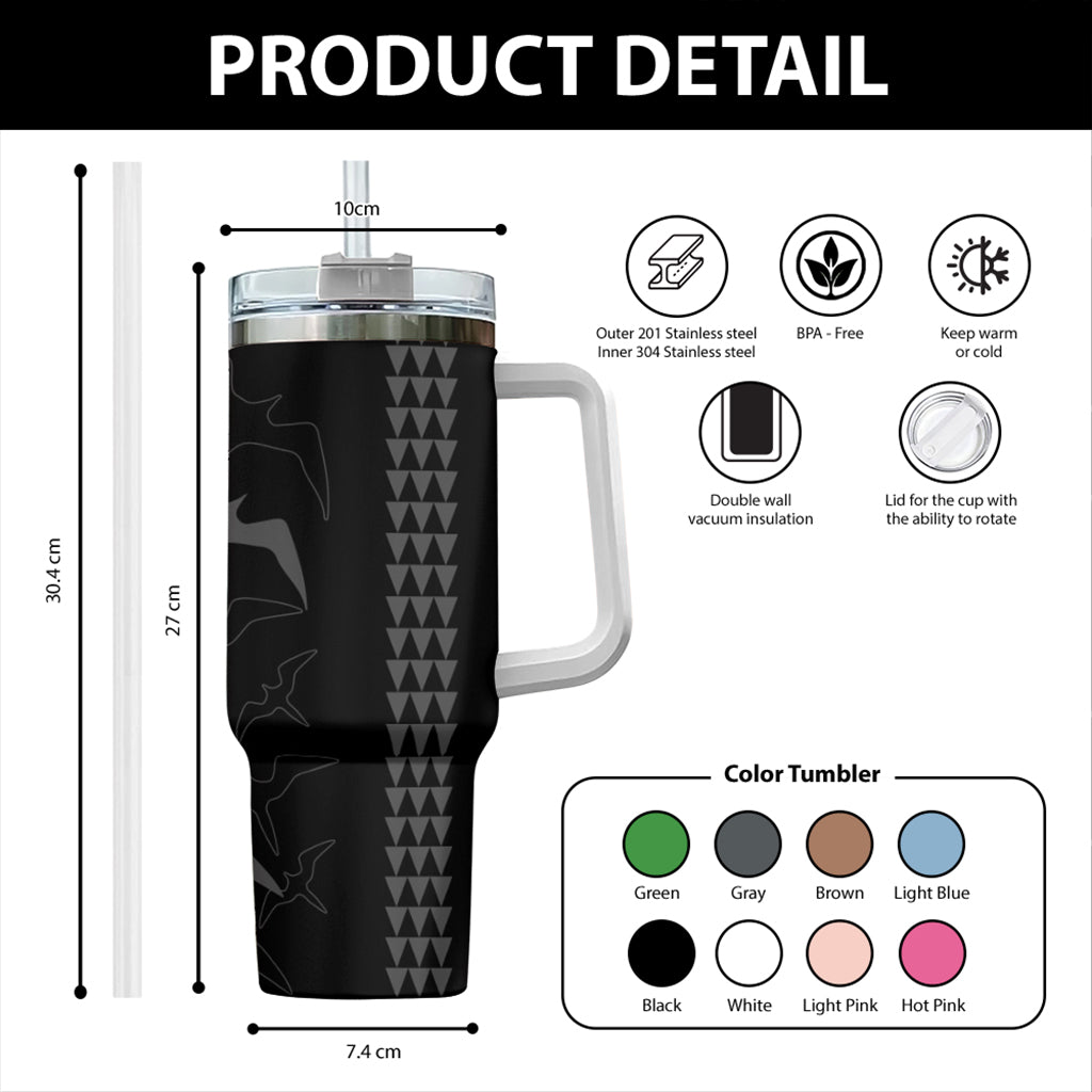 Hawaii 40oz Tumbler Iwa Bird Flight Style