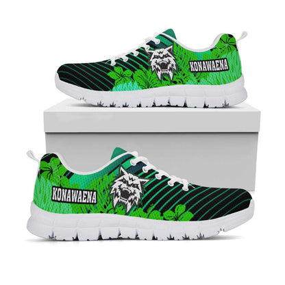 Hawaii Sneakers - Konawaena High School Polynesian Tribal Pattern