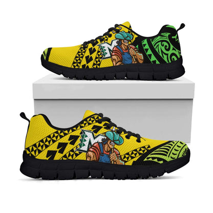 Hawaii Sneakers - Molokai High School Polynesian Tribal Pattern