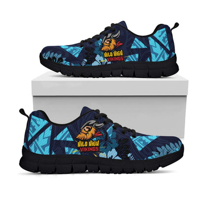 Hawaii Sneakers - Hilo High School Polynesian Viking Tribal Pattern